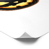 黒猫ジャックオランタン絵文字クラシックTシャツ ポスター (角)