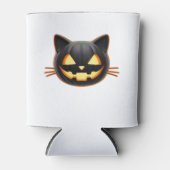 黒猫ジャックオランタン絵文字クラシックTシャツ 缶クーラー (正面)