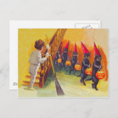 黒猫ジャックオランターパンプキンブロム ポストカード (正面/裏面)