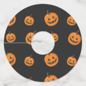 黒猫ジャック・オランタンハロウィーン模様 ワイングラスタグ (裏面)