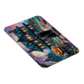 黒猫ジャック・オ・ランタン不気味・ハウス・ハロウィン マグネット (右側)