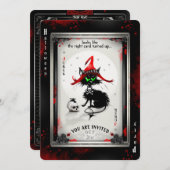 『黒猫ジョーカー・ハロウィ遊ンのカード』 招待状 (正面/裏面)