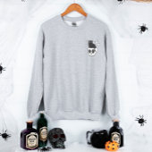 黒猫スカルシャツ可愛不気味いハロウィン スウェットシャツ