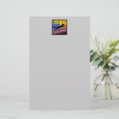 黒猫スクールハロウィン飛んでいる文房具 便箋 (スタンド正面)