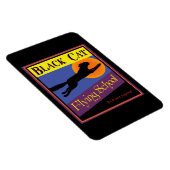 黒猫スクールフ飛んでいるレキシマグネット マグネット (右側)