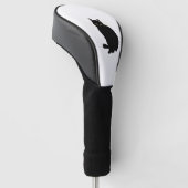 黒猫スケッチかわいい黒猫ママ猫好き ゴルフヘッドカバー (アングル)