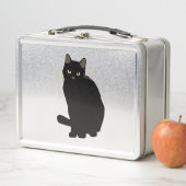 黒猫スケッチかわいい黒猫ママ猫好き メタルランチボックス (インサイチュ)