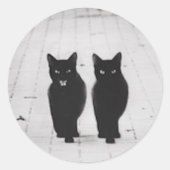 黒猫ステッカーセット ラウンドシール (正面)