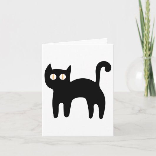 黒猫ステッカー1 カード (正面)