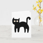 黒猫ステッカー1 カード (黄色い花)