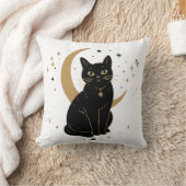 黒猫ステッカー クッション (ブランケット)