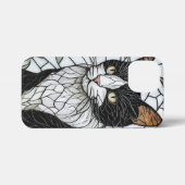 黒猫ステンドグラス iPhoneケース (裏面横)