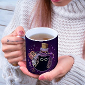 黒猫スピリットがボトルに閉じ込められ不気味た可愛い トートバッグ