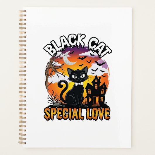 黒猫スペシャルラブハロウィンハウントハウスこうもり プランナー手帳 (正面)
