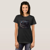 黒猫スリープステーキ Tシャツ (正面フル)