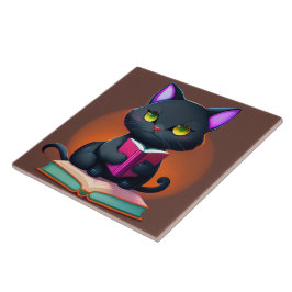 黒猫セラミックタイル タイル