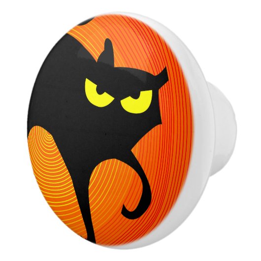 黒猫セラミックプル セラミックノブ (右)