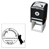 黒猫セルフインキング差出人住所スタンプカスタム セルフインキングスタンプ (インサイチュ)