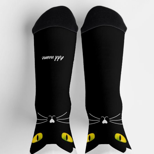 黒猫ソックス猫好き ソックス (上部)