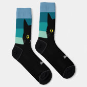 黒猫ソックス - 猫好きへのギフト 多色展開 ソックス (右)
