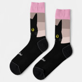 黒猫ソックス - 猫好きへのギフト 多色展開 ソックス (左)