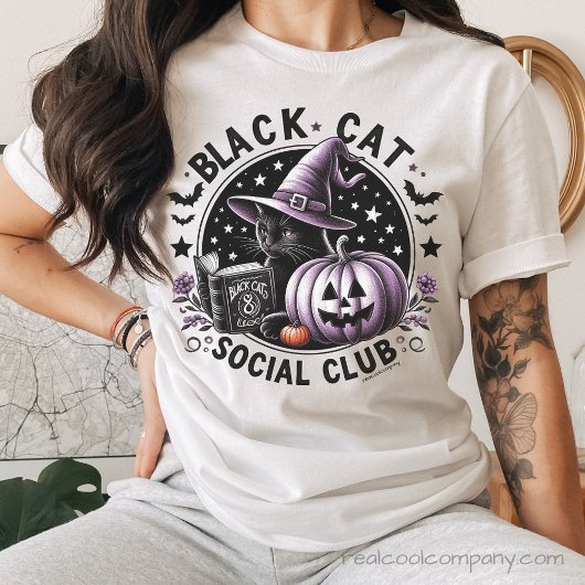 黒猫ソーシャルクラブハロウィンTシャツ トライブレンドTシャツ