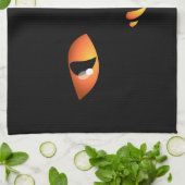 黒猫タオル不気味ハロウィーン猫ティータオル キッチンタオル (折り畳み)