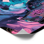 黒猫タロットカード魔女ポスター ポスター (角)