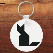 黒猫タングラム キーホルダー (正面)