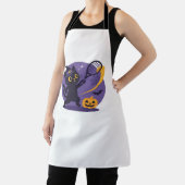 黒猫テニス必須Tシャツ エプロン (インサイチュ)