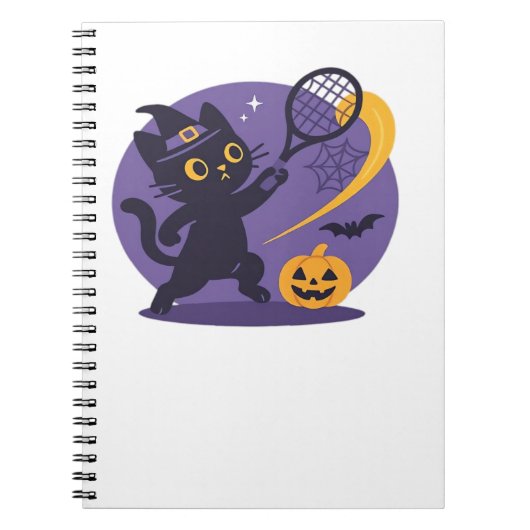 黒猫テニス必須Tシャツ ノートブック (正面)