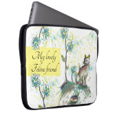 黒猫デザインノートパソコンのタブレットスリーブケース ラップトップスリーブ (正面右)