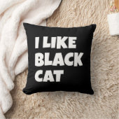黒猫デザイン枕 クッション (ブランケット)