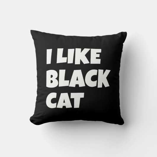 黒猫デザイン枕 クッション (正面)