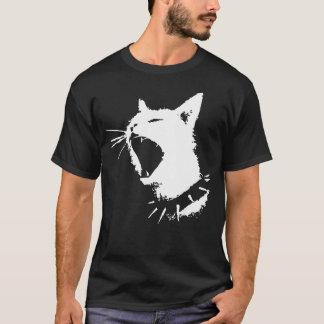 黒猫ドクロパンクロックのY2Kキュートで不気味なゴシックキティ Tシャツ
