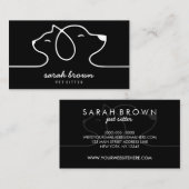 黒猫ドッグラインのロゴ 名刺 (正面/裏面)