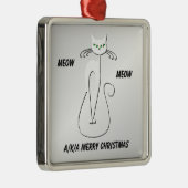 黒猫ニャオニャア聖降誕祭お目出し メタルオーナメント (右)