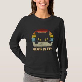 黒猫ニャオ猫ニャオですか猫キティ Tシャツ