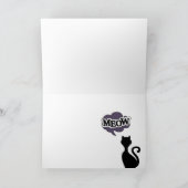 黒猫ニャー引用文かわいいハロウィーンデザイン シーズンカード (内部)