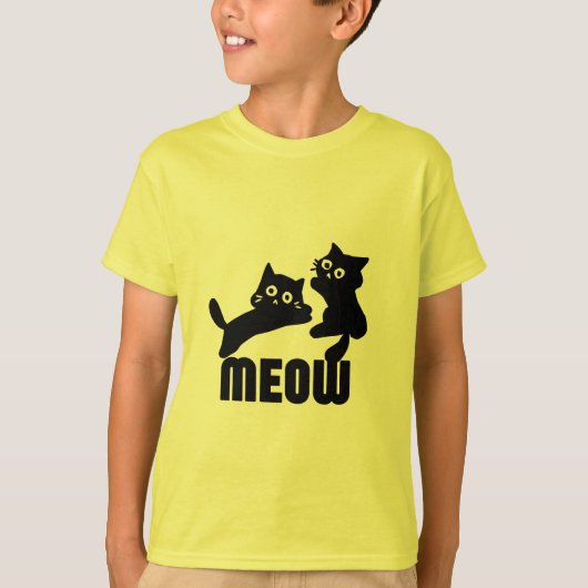 黒猫ニャー Tシャツ (正面)
