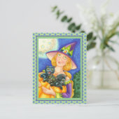 黒猫ネコと魔女ハッピーハローウィン シーズンポストカード (スタンド正面)