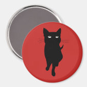 黒猫ネコ子猫 マグネット (正面/裏面)