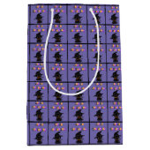 黒猫ハッピーハローウィンバルーン ミディアムペーパーバッグ (正面)