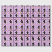 黒猫ハッピーハローウィンバルーン ラッピングペーパー (フラット)