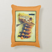 黒猫ハロウィンすてきヴィンテージハロウィンカード アクセントクッション (裏面(縦))