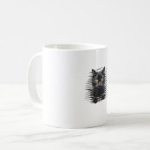 黒猫ハロウィンの衣装不気味キティ猫キテ コーヒーマグカップ (正面左)