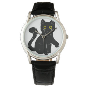 黒猫ハロウィンキッズTシャツ 腕時計