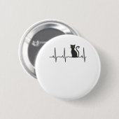 黒猫ハロウィンシャツ最高の-不気味子猫 缶バッジ (正面&裏面)