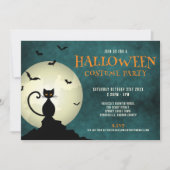黒猫ハロウィンパーティーの招待状 招待状 (正面)