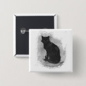 黒猫ハロウィンボタン 缶バッジ (正面&裏面)